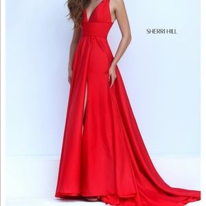 Sherry Hill Low V-Neck Dress